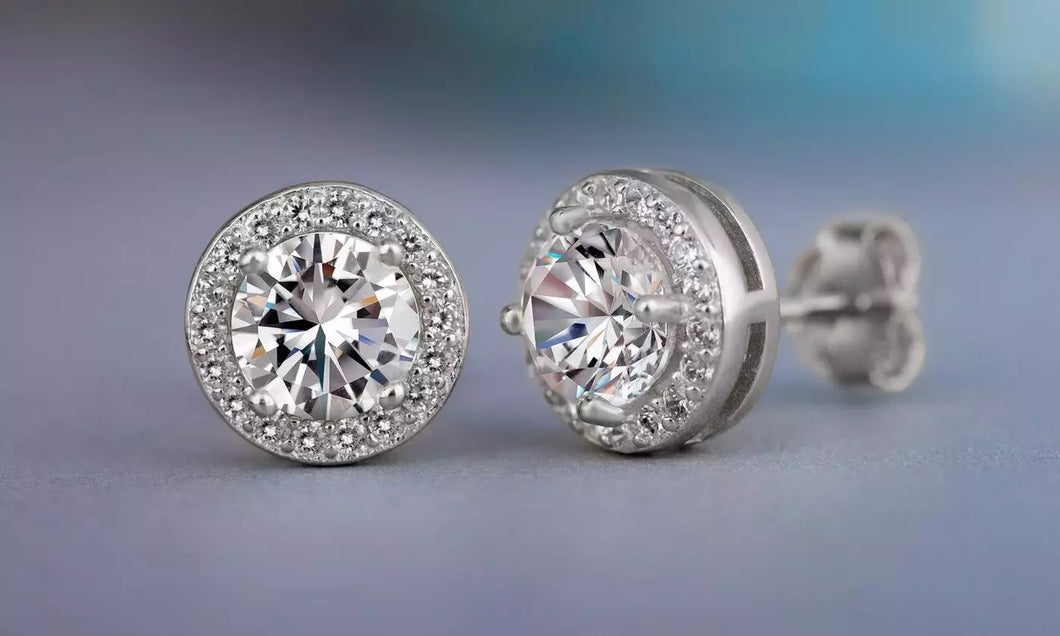 Round Diamond Earrings